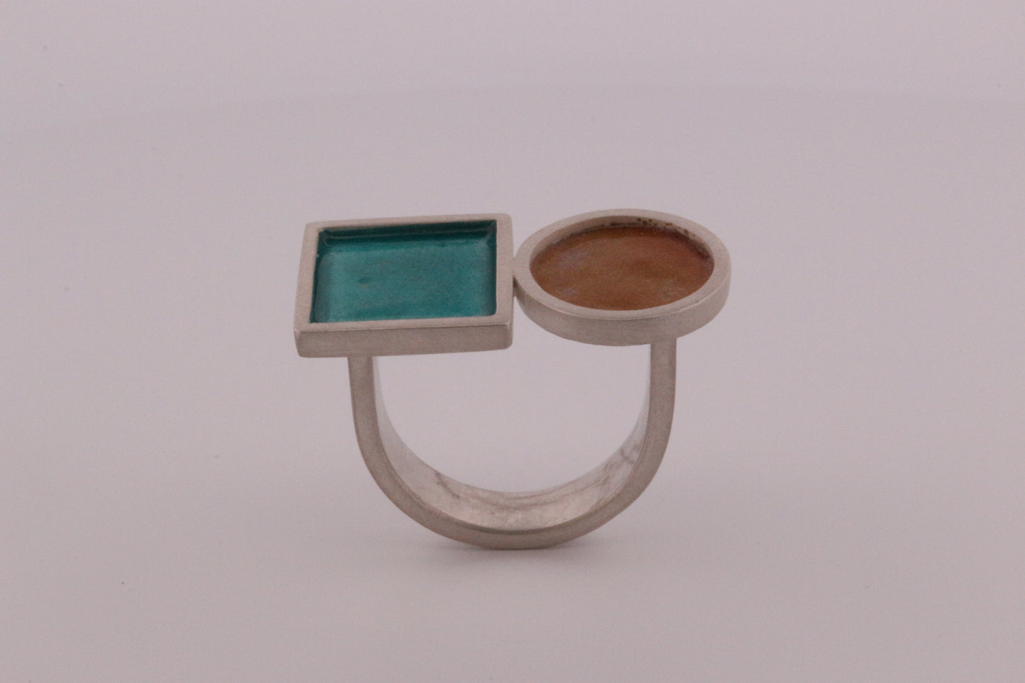 The circle and square statement ring